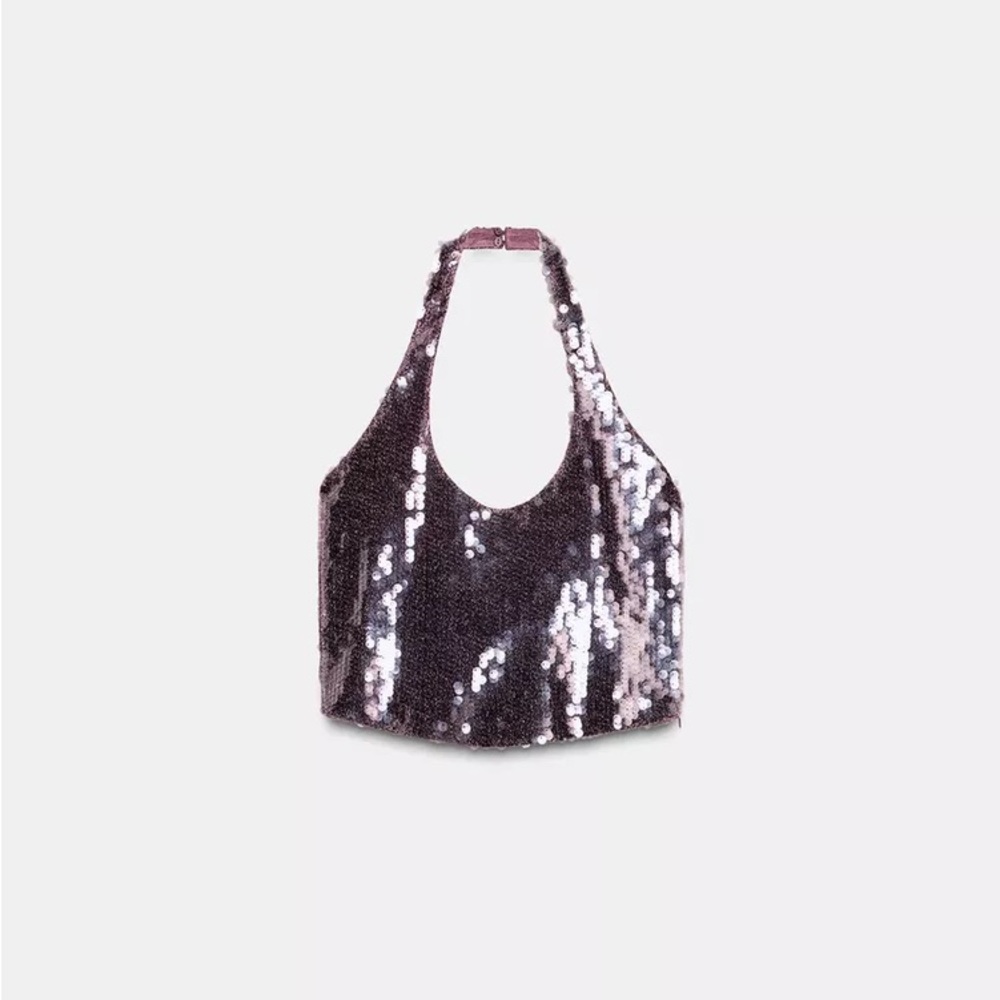 Sequin Halter Top Zara